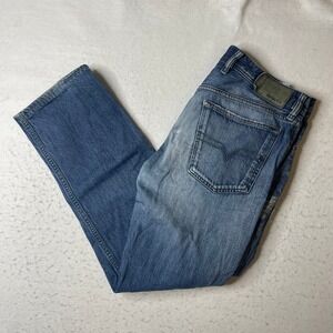 Diesel Waykee Regular Straight Jeans Mens 31x32 Blue Wash 0824L Made in Italy